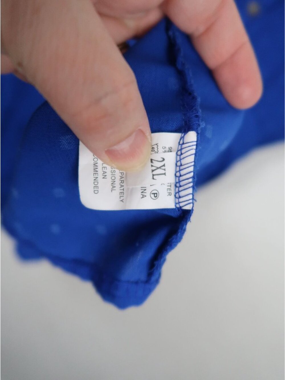 ✨3/$30 2XL Royal Blue Tiered Ruffle Sleeveless Button Front Dress Swiss Dot Knee - Picture 2 of 4